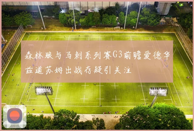 森林狼与马刺系列赛G3前瞻爱德华兹道苏姆出战存疑引关注
